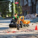 FALK Traktor Case IH Backhoe Pomarańczowy z Przyczepką Ruchoma Łyżka od 3-7 Lat - 004