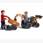 FALK Traktor Case IH Backhoe Pomarańczowy z Przyczepką Ruchoma Łyżka od 3-7 Lat - 012