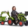 FALK Traktor CLAAS na Pedały z Przyczepą, Łyżką i Spychaczem od 3 Lat - 001