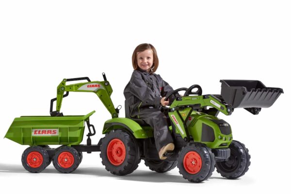 FALK Traktor CLAAS na Pedały z Przyczepą, Łyżką i Spychaczem od 3 Lat - 001 FALK Traktor CLAAS na Pedały z Przyczepą, Łyżką i Spychaczem od 3 Lat - 001