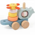 CLASSIC WORLD Drewniany Pociąg z Klockami do Ciągnięcia Ocean 28el - 008