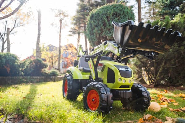 FALK Traktor CLAAS na Pedały z Przyczepą, Łyżką i Spychaczem od 3 Lat - 007