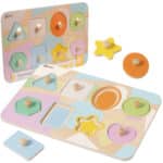 CLASSIC WORLD Układanka Puzzle Klocki Geometryczne 9 el. - 001