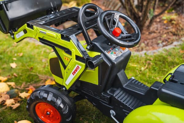 FALK Traktor CLAAS na Pedały z Przyczepą, Łyżką i Spychaczem od 3 Lat - 008