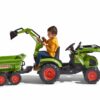 FALK Traktor CLAAS na Pedały z Przyczepą, Łyżką i Spychaczem od 3 Lat - 011