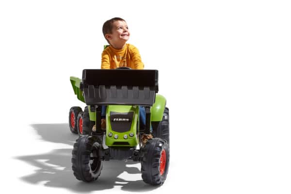 FALK Traktor CLAAS na Pedały z Przyczepą, Łyżką i Spychaczem od 3 Lat - 012