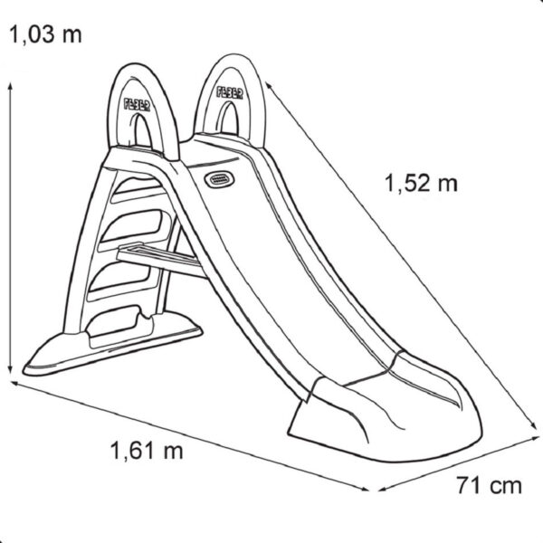 FEBER Zjeżdżalnia Ogrodowa "Plus" Ślizg Wodny 152 cm - 009
