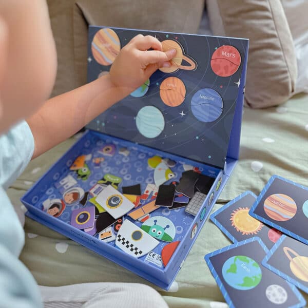 TOOKY TOY Układanka Magnetyczna Puzzle Montessori Pudełko Edukacyjne Kosmos 72 el. - 005