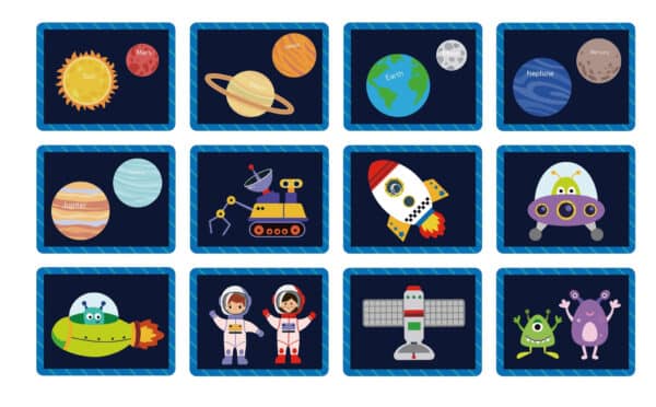 TOOKY TOY Układanka Magnetyczna Puzzle Montessori Pudełko Edukacyjne Kosmos 72 el. - 007