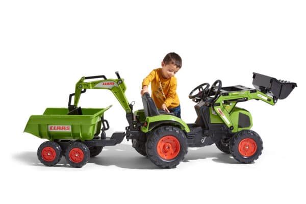 FALK Traktor CLAAS na Pedały z Przyczepą, Łyżką i Spychaczem od 3 Lat - 015