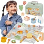 TOOKY TOY Zestaw Piknikowy Jedzenie Do Krojenia Na Rzepy Zestaw Śniadaniowy - 001
