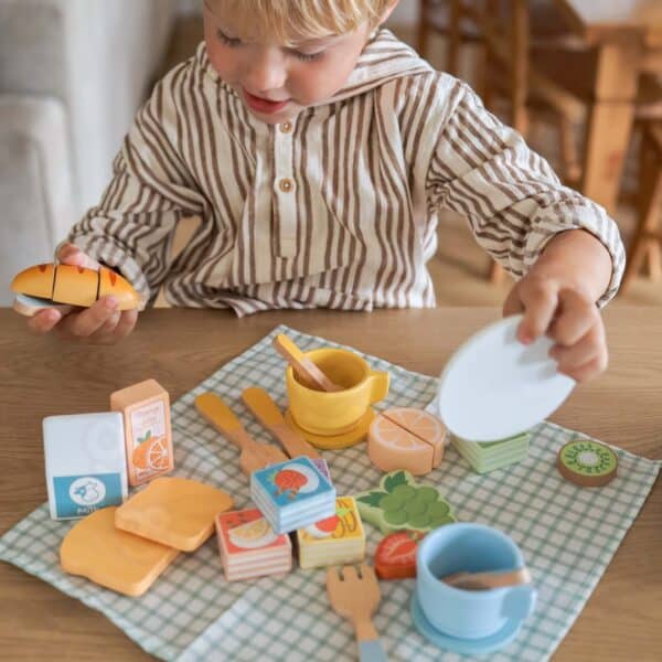 TOOKY TOY Zestaw Piknikowy Jedzenie Do Krojenia Na Rzepy Zestaw Śniadaniowy - 002