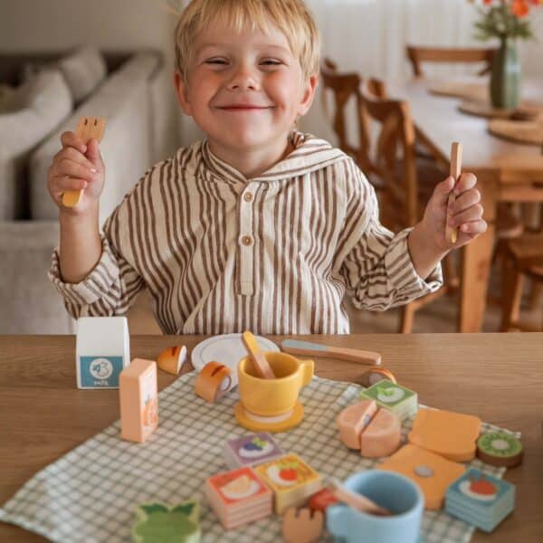 TOOKY TOY Zestaw Piknikowy Jedzenie Do Krojenia Na Rzepy Zestaw Śniadaniowy - 004