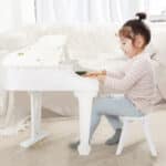 CLASSIC WORLD Duże Pianino Fortepian dla Dzieci z Krzesełkiem i Książeczką do Nauki - 002