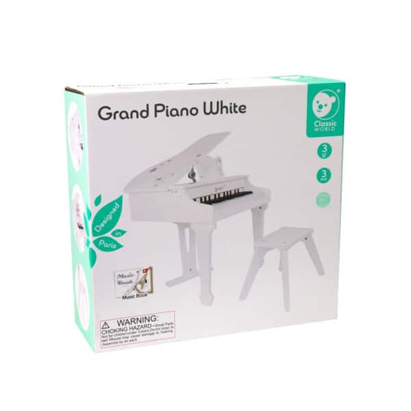 CLASSIC WORLD Duże Pianino Fortepian dla Dzieci z Krzesełkiem i Książeczką do Nauki - 006
