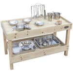 CLASSIC WORLD EDU Drewniany Blat Kuchenny Szafka na Akcesoria Kuchenne Plac Zabaw - 001