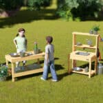 CLASSIC WORLD EDU Drewniany Blat Kuchenny Szafka na Akcesoria Kuchenne Plac Zabaw - 005