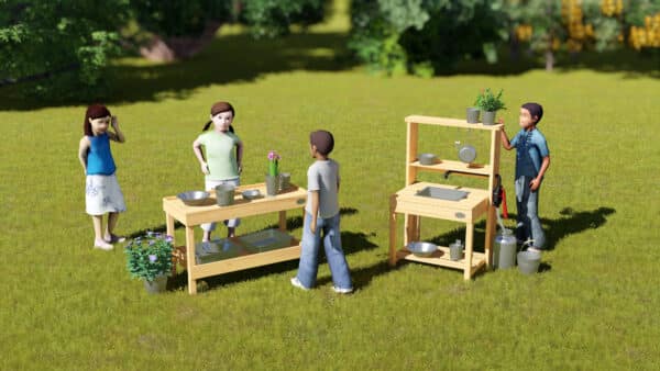 CLASSIC WORLD EDU Drewniany Blat Kuchenny Szafka na Akcesoria Kuchenne Plac Zabaw - 005