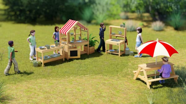 CLASSIC WORLD EDU Drewniany Blat Kuchenny Szafka na Akcesoria Kuchenne Plac Zabaw - 006