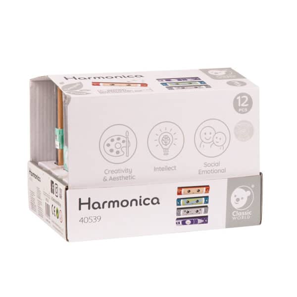 CLASSIC WORLD Drewniana Harmonijka Ustna dla Dzieci 1 szt. - 007