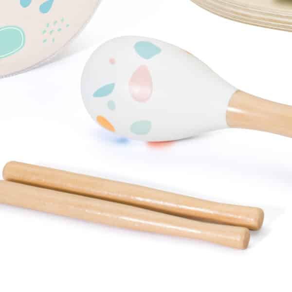CLASSIC WORLD Zestaw Instrumenty Muzyczne dla Dzieci Cymbałki Bębenek Grzechotka  5 el. - 008