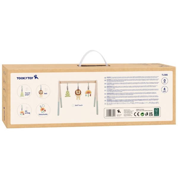 TOOKY TOY Baby Gym Stojak Edukacyjny Gimnastyczny 3 Pluszowe Zawieszki - 009