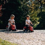FALK Traktorek Baby Massey Ferguson Czerwony z Przyczepką + akc. od 1-3 lat - 002
