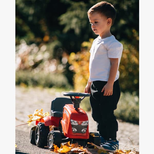 FALK Traktorek Baby Massey Ferguson Czerwony z Przyczepką + akc. od 1-3 lat - 004