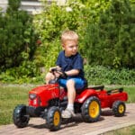 FALK Traktor na Pedały Supercharger z Przyczepą i Otwieraną Maską Czerwony 2-5 lat - 002