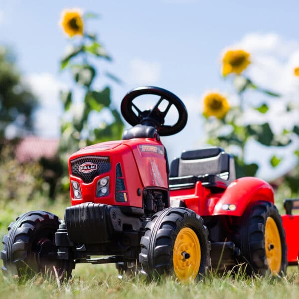 FALK Traktor na Pedały Supercharger z Przyczepą i Otwieraną Maską Czerwony 2-5 lat - 005