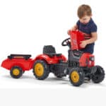 FALK Traktor na Pedały Supercharger z Przyczepą i Otwieraną Maską Czerwony 2-5 lat - 008