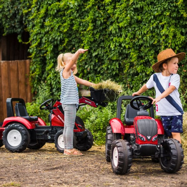 FALK Traktor na Pedały Valtra S4 Czerwony z Przyczepą 3-7 lat - 004