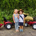FALK Traktor na Pedały Valtra S4 Czerwony z Przyczepą 3-7 lat - 005