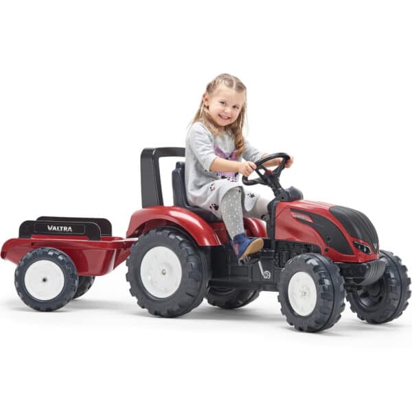 FALK Traktor na Pedały Valtra S4 Czerwony z Przyczepą 3-7 lat - 010
