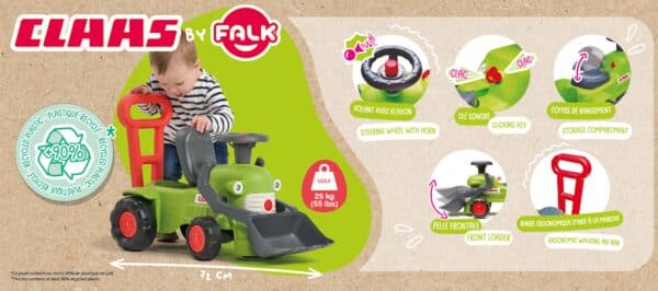 FALK Traktorek Jeździk z Przyczepką i Łyżką - 011