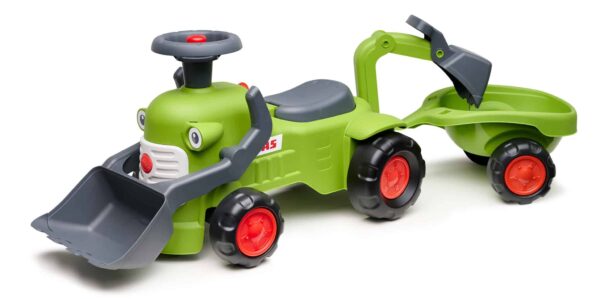 FALK Traktorek Claas Jeździk z Przyczepką Ładowarką i Łyżką - 001