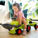 FALK Traktorek Claas Jeździk z Przyczepką Ładowarką i Łyżką - 003