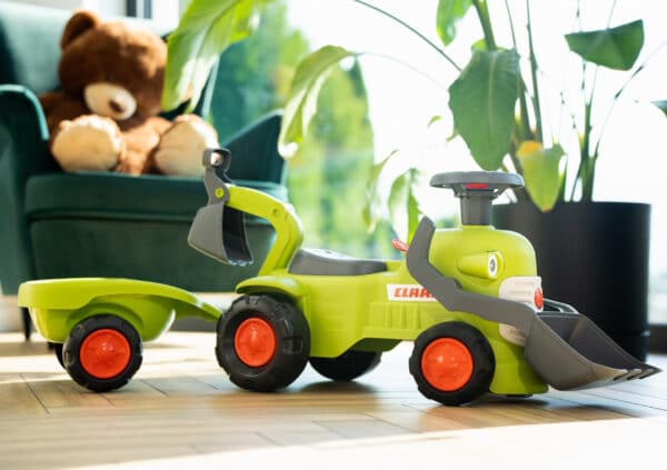 FALK Traktorek Claas Jeździk z Przyczepką Ładowarką i Łyżką - 005