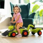 FALK Traktorek Claas Jeździk z Przyczepką Ładowarką i Łyżką - 006
