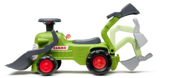 FALK Traktorek Claas Jeździk z Przyczepką Ładowarką i Łyżką - 009