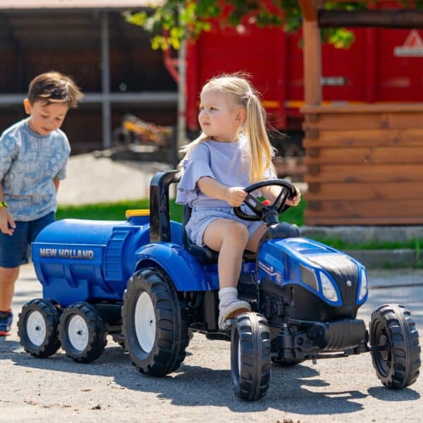 FALK Przyczepa Cysterna Beczkowóz z Kranem New Holland Niebieska 3-7 Lat - 002