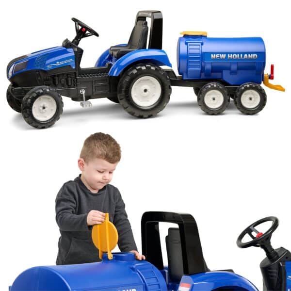 FALK Przyczepa Cysterna Beczkowóz z Kranem New Holland Niebieska 3-7 Lat - 007