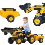 FALK Traktor na Pedały Koparka Komatsu z Przyczepą i Łyżką 2-5 Lat - 001