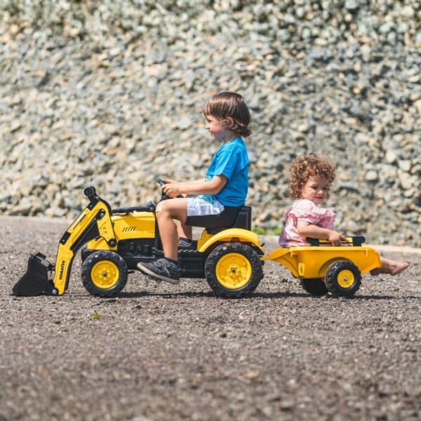 FALK Traktor na Pedały Koparka Komatsu z Przyczepą i Łyżką 2-5 Lat - 002