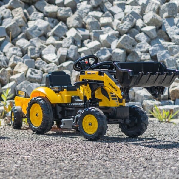 FALK Traktor na Pedały Koparka Komatsu z Przyczepą i Łyżką 2-5 Lat - 003