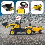 FALK Traktor na Pedały Koparka Komatsu z Przyczepą i Łyżką 2-5 Lat - 005