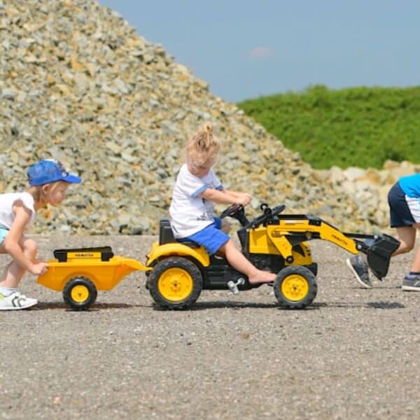 FALK Traktor na Pedały Koparka Komatsu z Przyczepą i Łyżką 2-5 Lat - 006