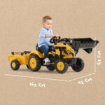FALK Traktor na Pedały Koparka Komatsu z Przyczepą i Łyżką 2-5 Lat - 008
