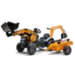 FALK Traktor na Pedały CASE z Łyżką Koparką i Przyczepą 2-5 lat - 005