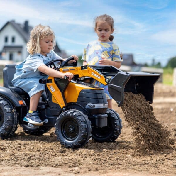 FALK Traktor na Pedały Case CE z Koparką Ładowarką i Przyczepą 3-7 lat - 002